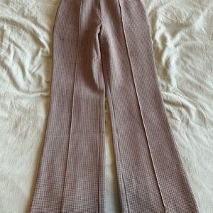 Nordstrom Houndstooth Pants in Brown and Cream and Burgundy